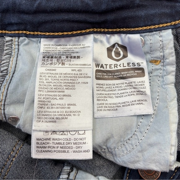 NWOT, Levi’s, 721 High Rise Skinny Jeans, Size 25, Dark Blue - Picture 7 of 14